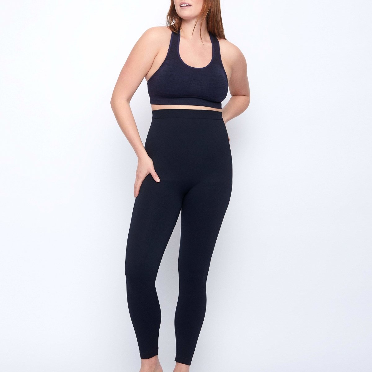 HIGH WAIST LEGGINGS - Underoutfit - UN-HWL-392-S-NAVY