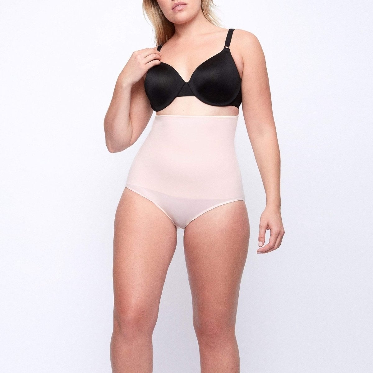 "Must Have" High Waist Panty Brief - Pale Pink - Underoutfit - UN-HWB-796-S-PPK